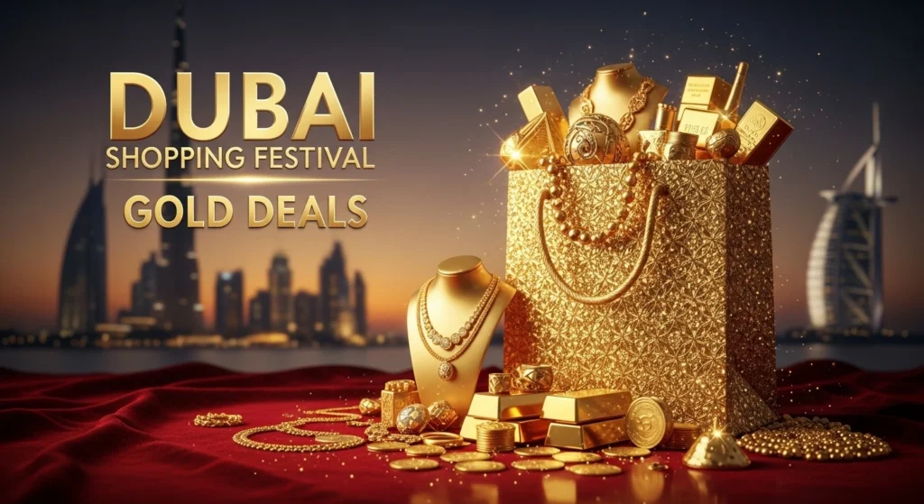 Dubai Shopping Festival gold deals banner