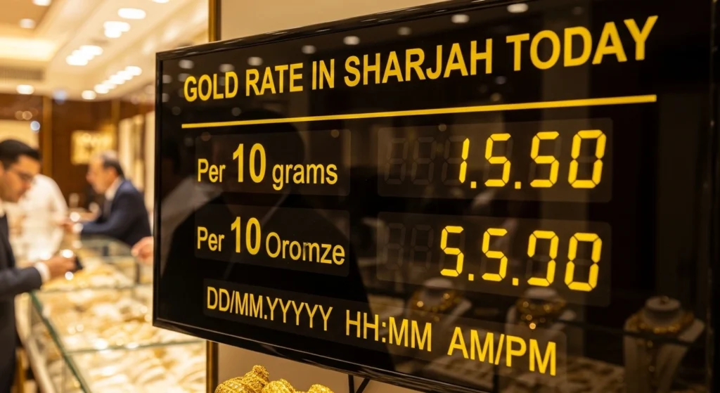 gold rate in sharjah