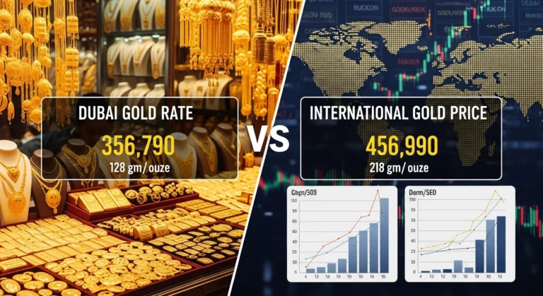 Dubai gold rate vs international gold price