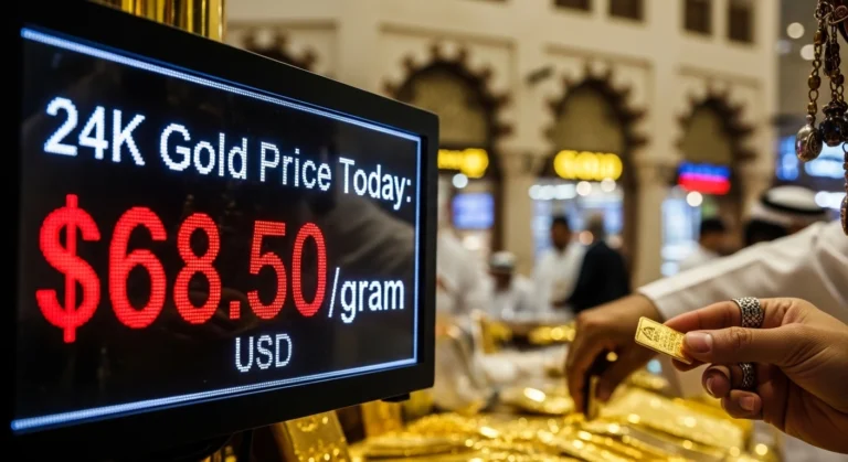 24k gold price in dubai per gram today in usd