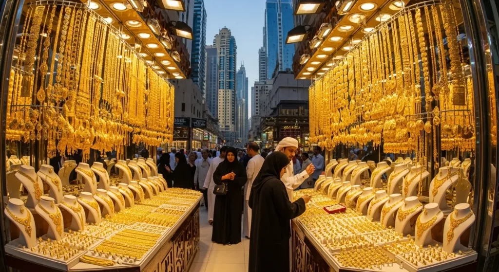 Gold Price in Dubai night