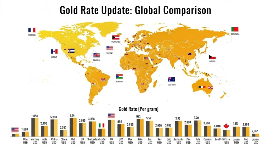 Gold Rate Update Comparison by Country