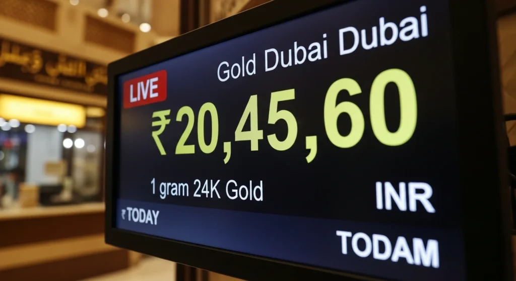 Real example of 1 gram gold price in dubai in indian rupees today live