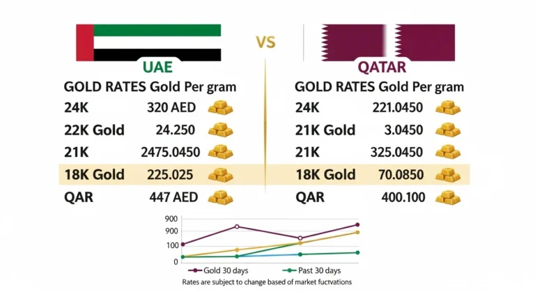 Uae Gold Rate vs Qatar