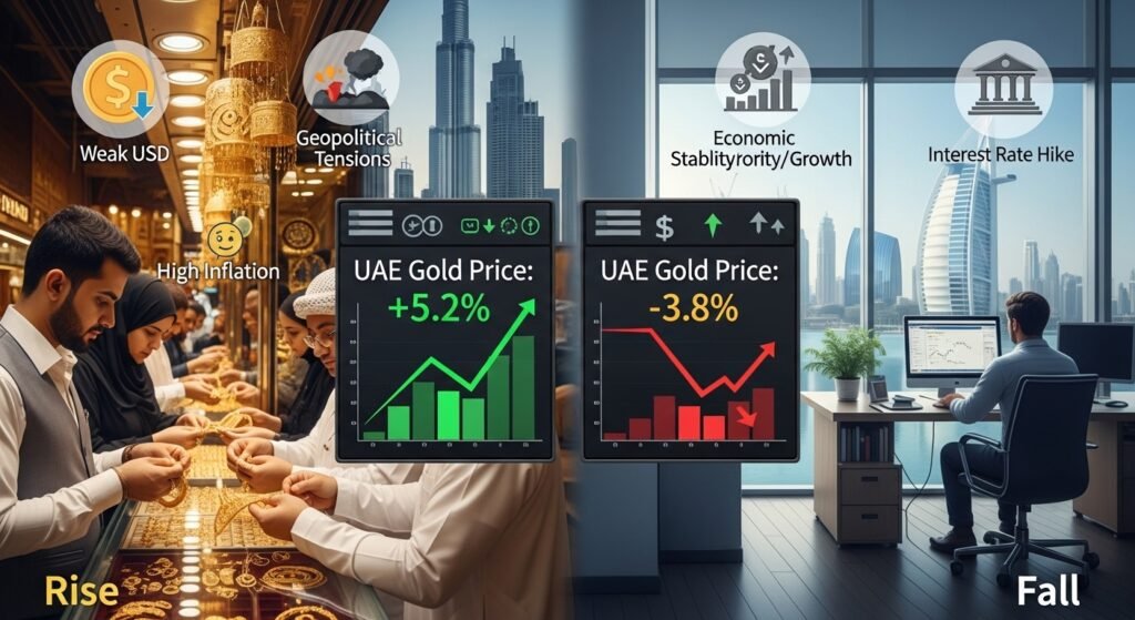 What Causes Gold Prices to Rise or Fall in the UAE