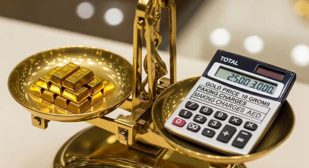 What is the Total Cost of 10 Gram Gold in UAE