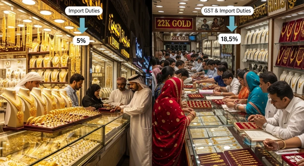 Difference in Gold Price 